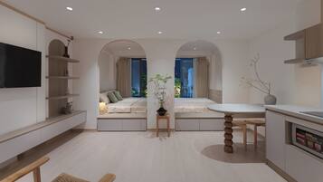 Premium-værelse - balkon - byudsigt | Privat køkken