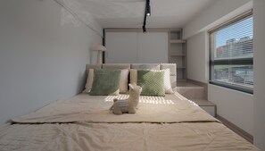 Estúdio luxo, sacada, vista para a cidade