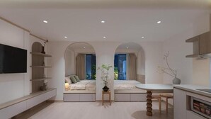 ห้องพรีเมียม, ระเบียง, วิวเมือง | ภายใ น