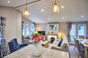 Fireplace - Host & Stay | The Haven Lodge (Pocklington)