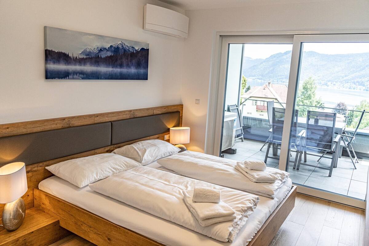 Alpine View Apartment 09 / Alpe Maritima / Gerlitzen / Ossiachersee | 高級寢具、客房內保險箱、筆電工作空間、熨斗/熨衣板