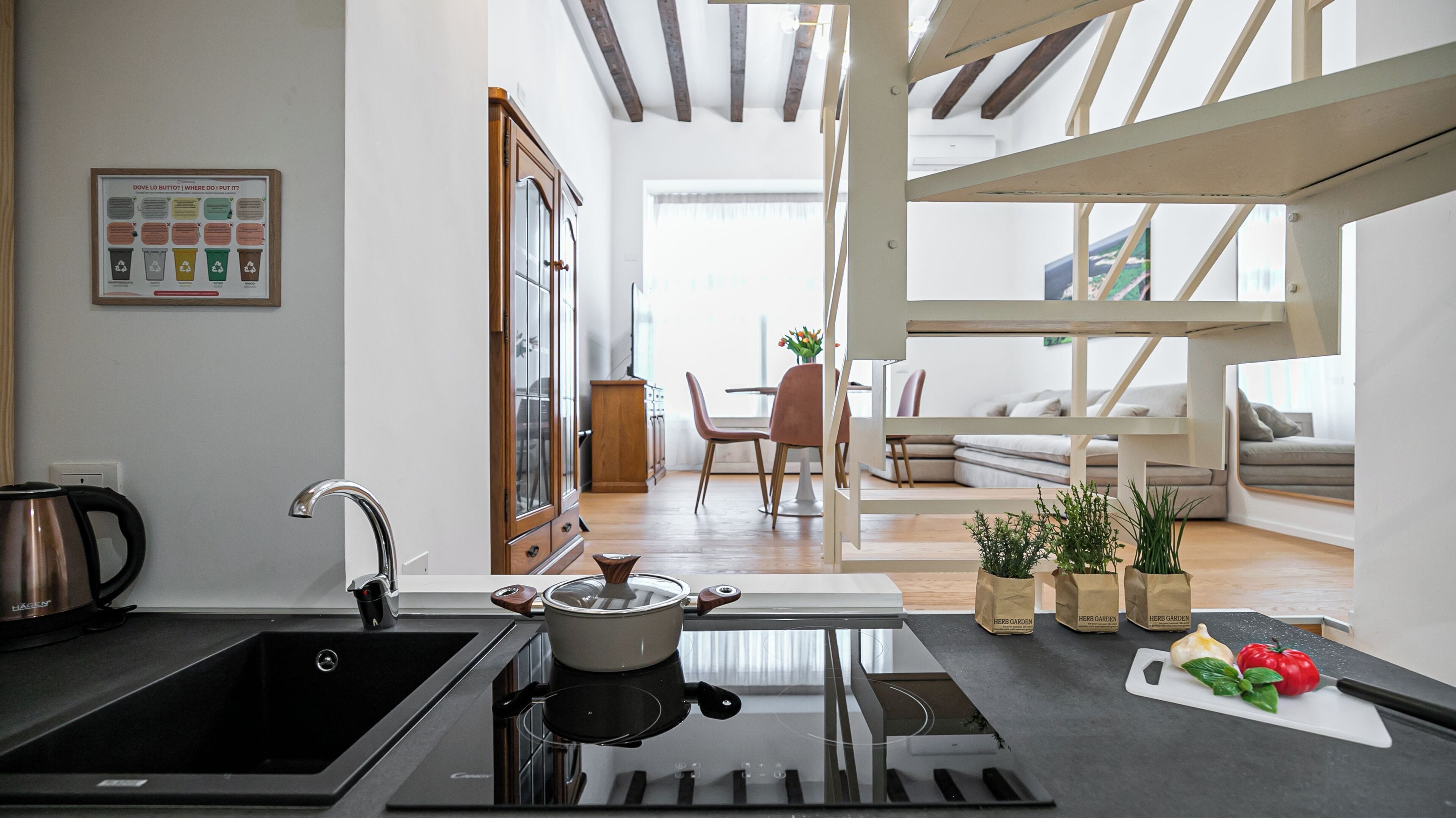 Appartamento (0 Bedroom) | Cucina privata | Forno, piano cottura, lavastoviglie, bollitore elettrico