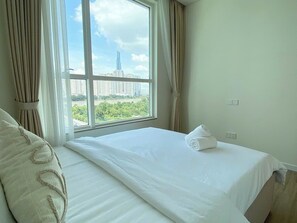 Departamento Deluxe, 2 habitaciones, cocina, vista a la ciudad