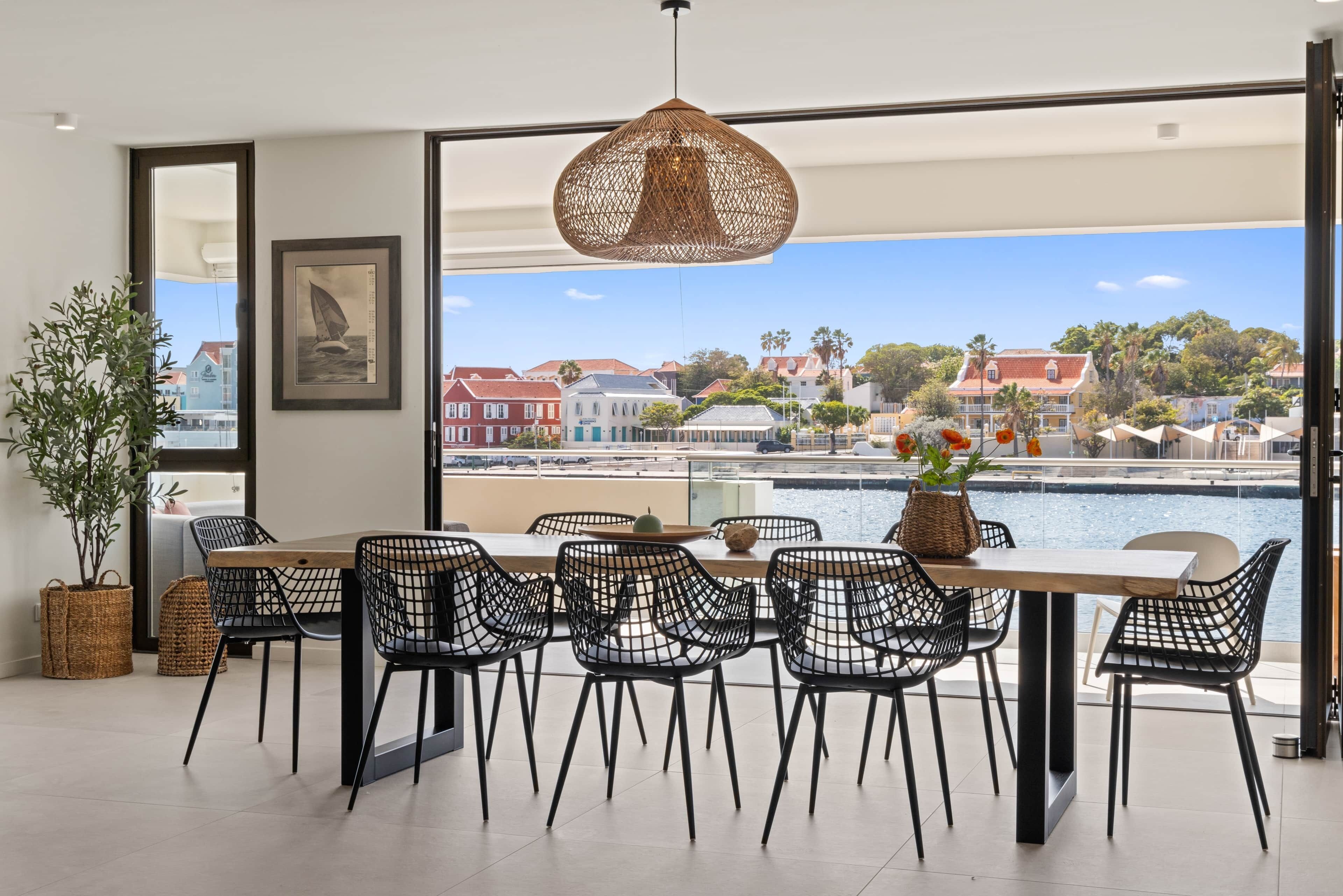 Dining table with a view