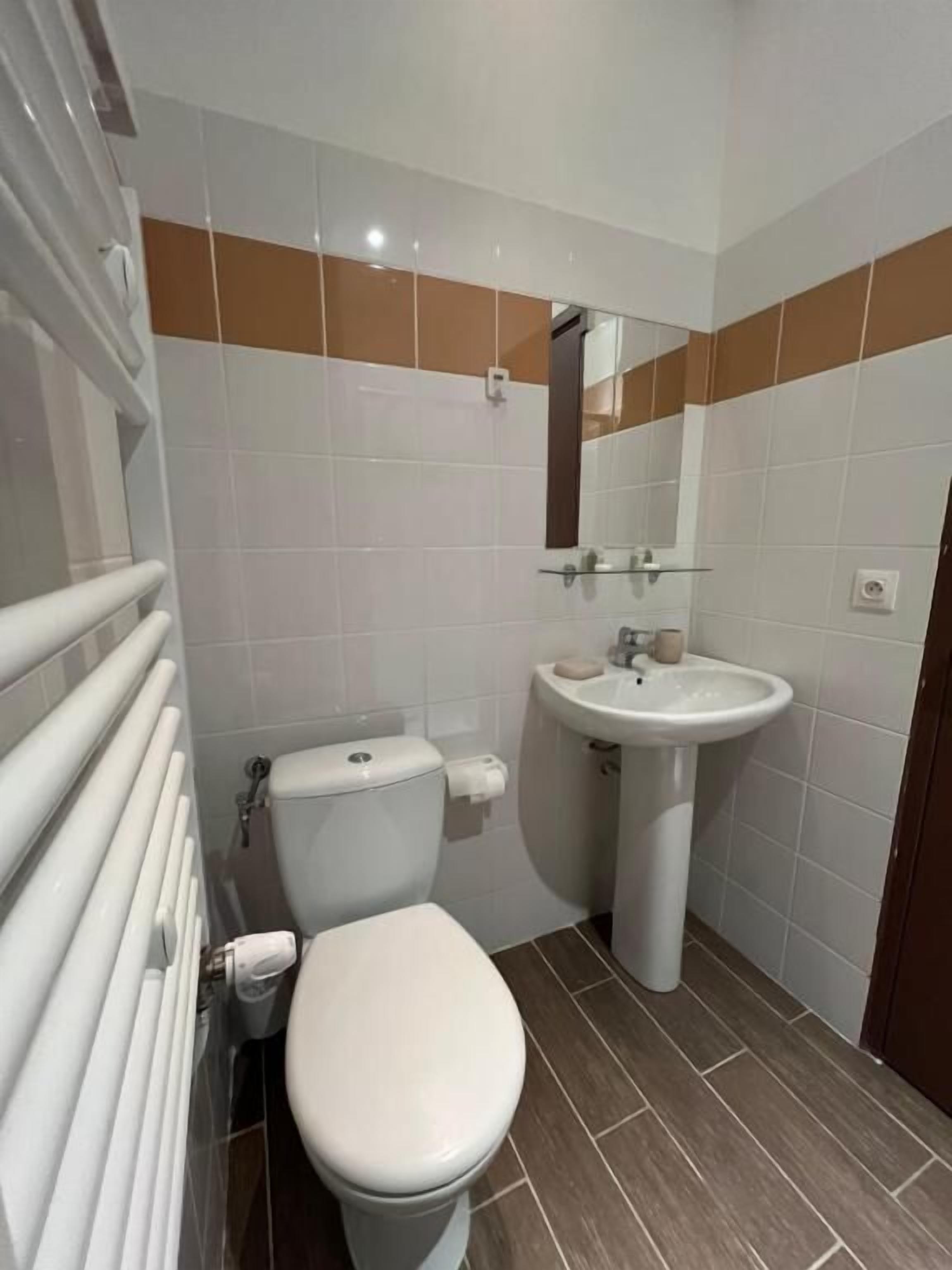 Klassieke Twin kamer, uitzicht op bergen | Badkamer