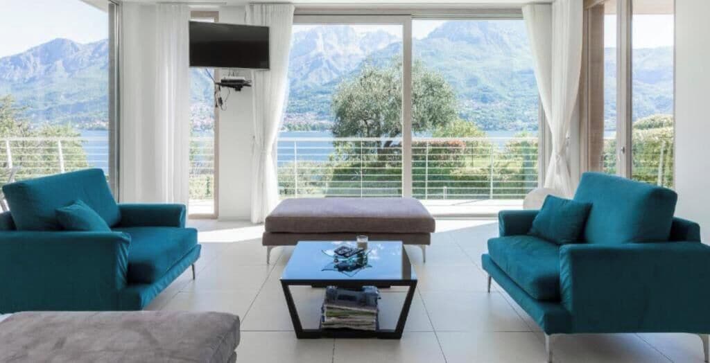 Villa Luxury, vista lago | Area soggiorno