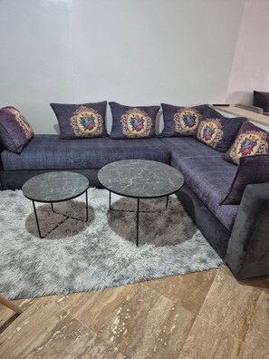 Apartment, 3 Bedrooms, Accessible, Smoking | Living room - Luxurious 3-bedroom Apartment in Historic Fès, Morocco (Fes)