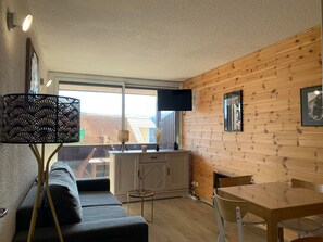 Living area - Bright studio, mountain view - 4 guests (Pra-Loup)