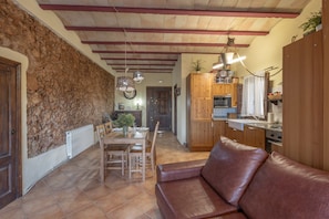 TV, fireplace, DVD player, stereo - Holiday Home 'Loft Rural Orenetes Ideal Parejas' with Mountain View, Wi-Fi and Air Conditioning (L'Hostal)