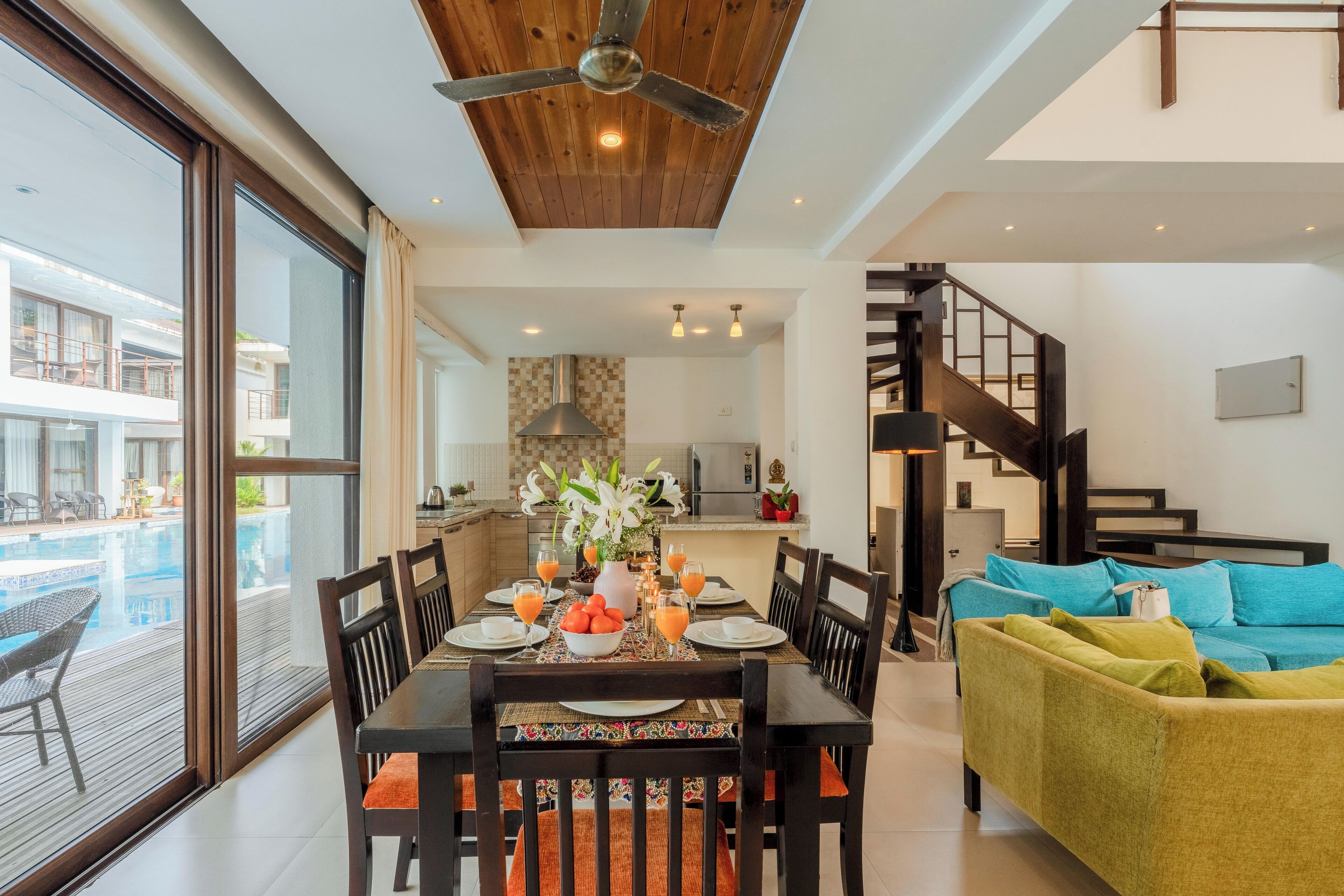 Villa, 3 Bedrooms, Pool View, Beachside | Dining