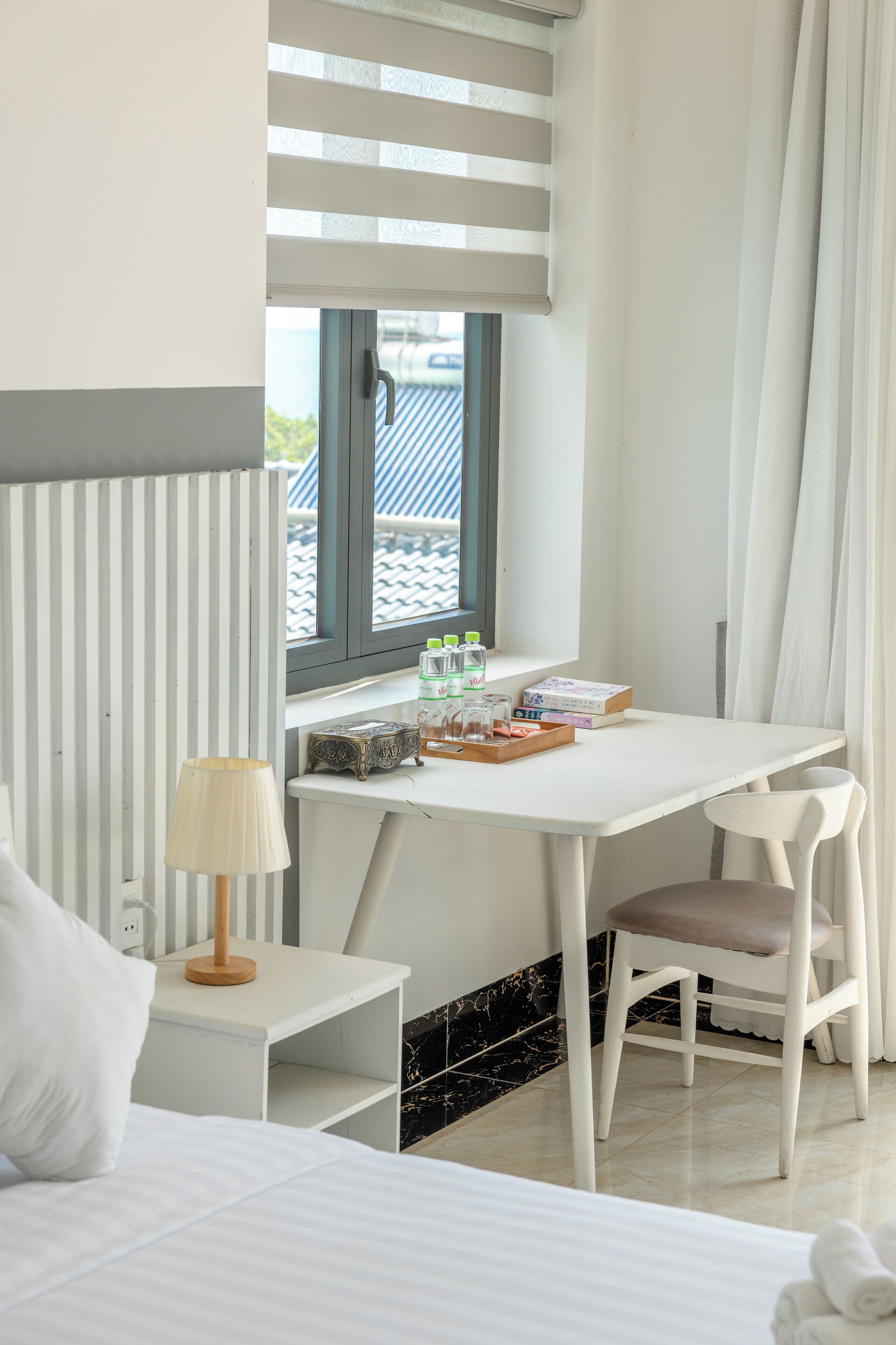 In-room safe, desk, laptop workspace, blackout curtains