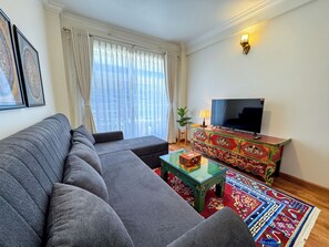 Living area - 1BHK Near Boudha Stupa • Shama Suites (Kathmandu)