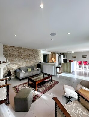 Living area - Grande maison familiale au calme dans la campagne quimperoise (Pluguffan)