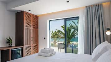 Doppia Deluxe, vista mare | Insonorizzazione, ferro/asse da stiro
