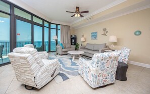 Condo, 3 Bedrooms | Living area - Phoenix West 704 3 Bedroom Condo (Orange Beach)