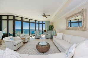 Condo, 3 Bedrooms | Living area - The Oasis 1010 Formerly Phoenix West Ii 1010 3 Bedroom Condo (Orange Beach)