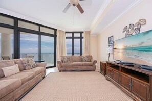 Condo, 3 Bedrooms | Living area - The Oasis 1203 Formerly Phoenix West Ii 1203 3 Bedroom Condo (Orange Beach)