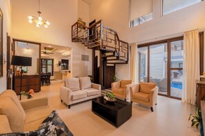 Villa, 3 Bedrooms, Pool View, Beachside | Living area - Staymaster Casa Mancurad 3BR Villa  (Vagator)