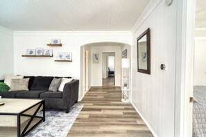 Living area - Coastal Gem - Charming 3BR Home, Steps to Beach! (Warwick)