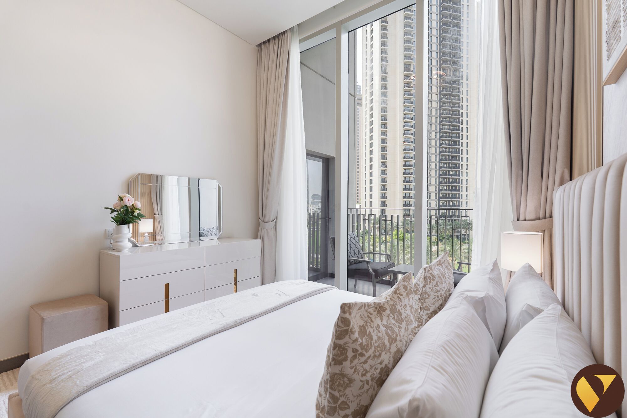 奢華公寓, 露台, 城市景