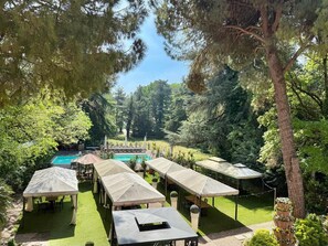 Deluxe Double Room, 1 Queen Bed, Pool View | View from room - Villa Meraville (Bologna)