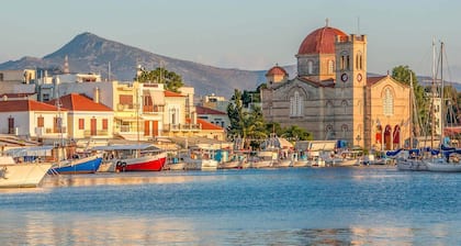 Cambara Garden Oasis in Aegina, BBQ & Privé Parking