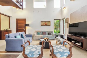 别墅, 3 间卧室, 泳池景观, 海滨 | 起居区