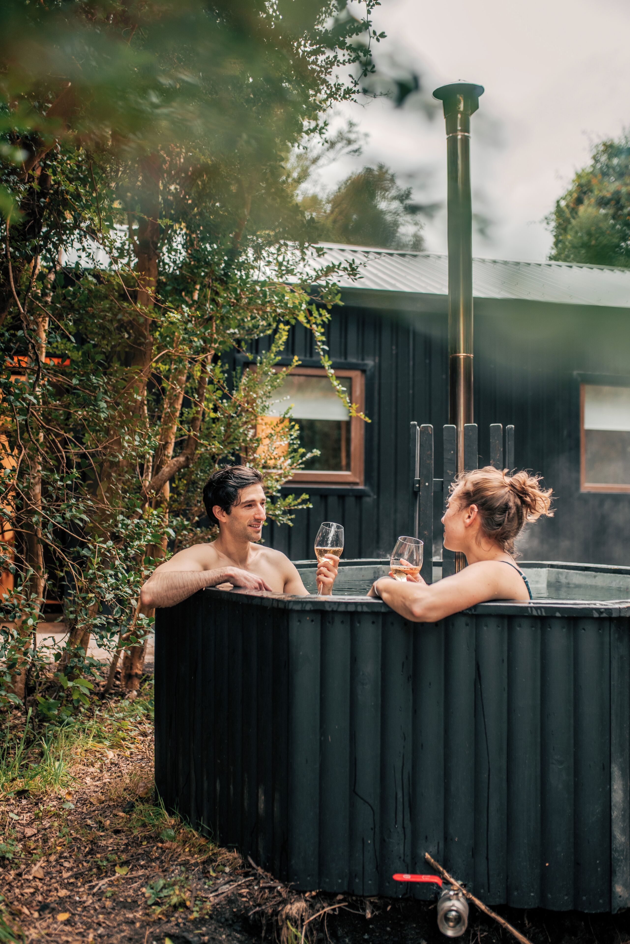 Outdoor spa tub