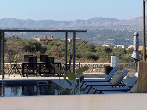 Outdoor dining - Sunrise Village Aptera Private Pool Villa No1 - Horizon (F477+79, Souda)