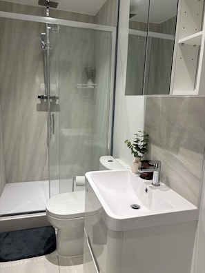 Shower, hair dryer, towels, soap - Home in Hotwells (Bristol)
