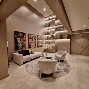 Living area - New apartment in a great location. (São Paulo)