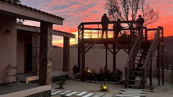 Comfort-Ferienhütte, 1 Schlafzimmer, Bergblick | Außenbereich