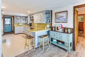 Fridge, microwave, stovetop, dishwasher - Walk to Pigeon Hill Bay: Coastal Maine Cottage (Steuben)