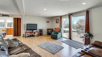 TV, fireplace, DVD player