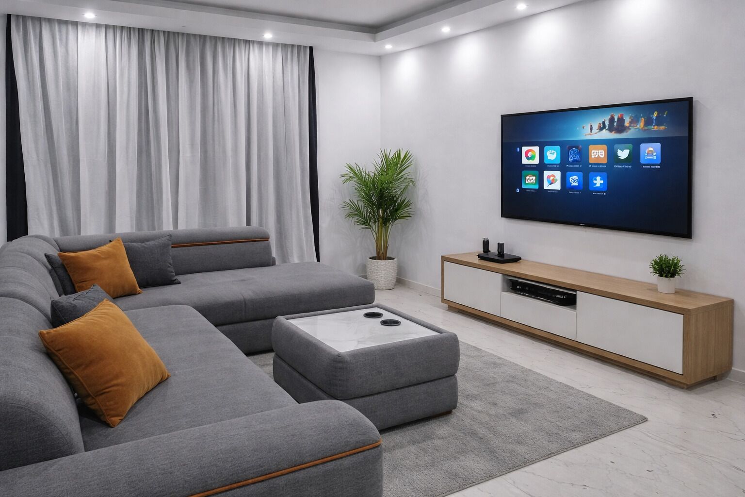 Appartement Supérieur, balcon, vue piscine | Coin séjour