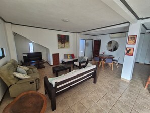 Living area - Ginger House – Sleeps 8 | Pool & Rancho | 3 km from Surf (Quebrada Amarilla)