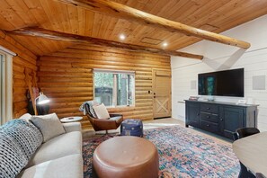 Living area - Forest cabin with large deck in private setting - close to beaches and town (Gualala)