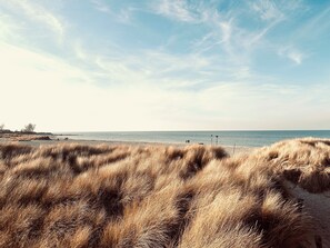 Beach nearby, sun-loungers