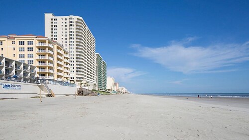 Oceanfront Studio Escape at Dolphin Beach Club – Direct Beach Access & Balcony