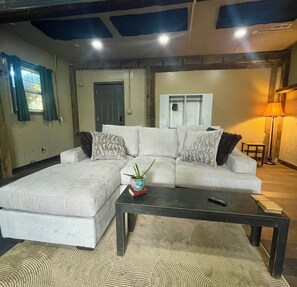 Living area - Cozy 1bed first floor renovated barn in safe neighborhood, 10 mins from downtown (Indianapolis)