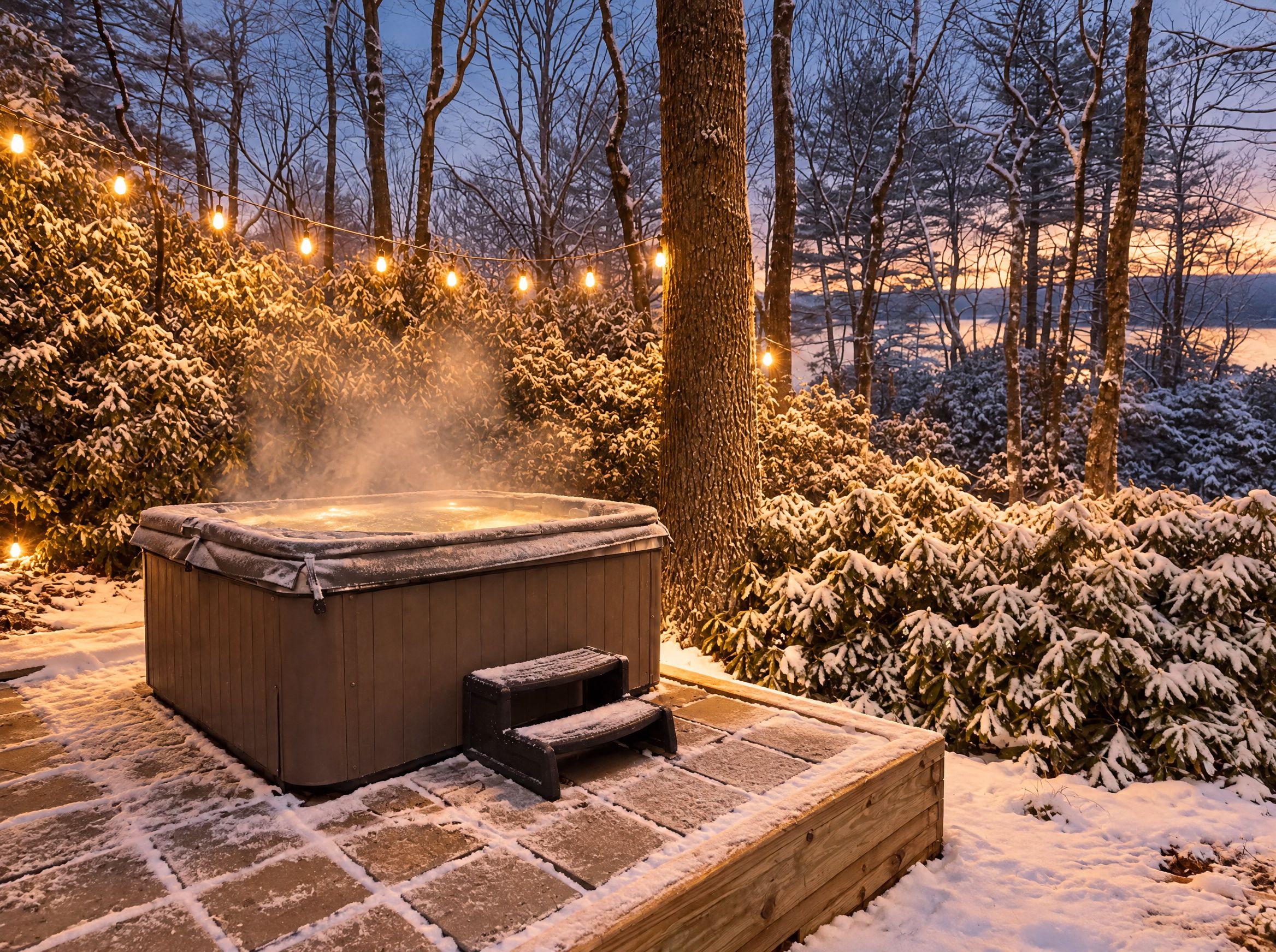 Outdoor spa tub
