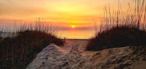 Chaises longues, serviettes de plage