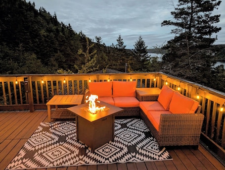 Terrace/patio. Cozy cottage located just over an hour to St. John's, NL! Pets welcome!