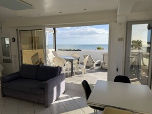 Outdoor dining - LA BELLE VUE - Studio Port Nature Studio 115s with garage - Luxe - Seafront - 2 people (AGDE)