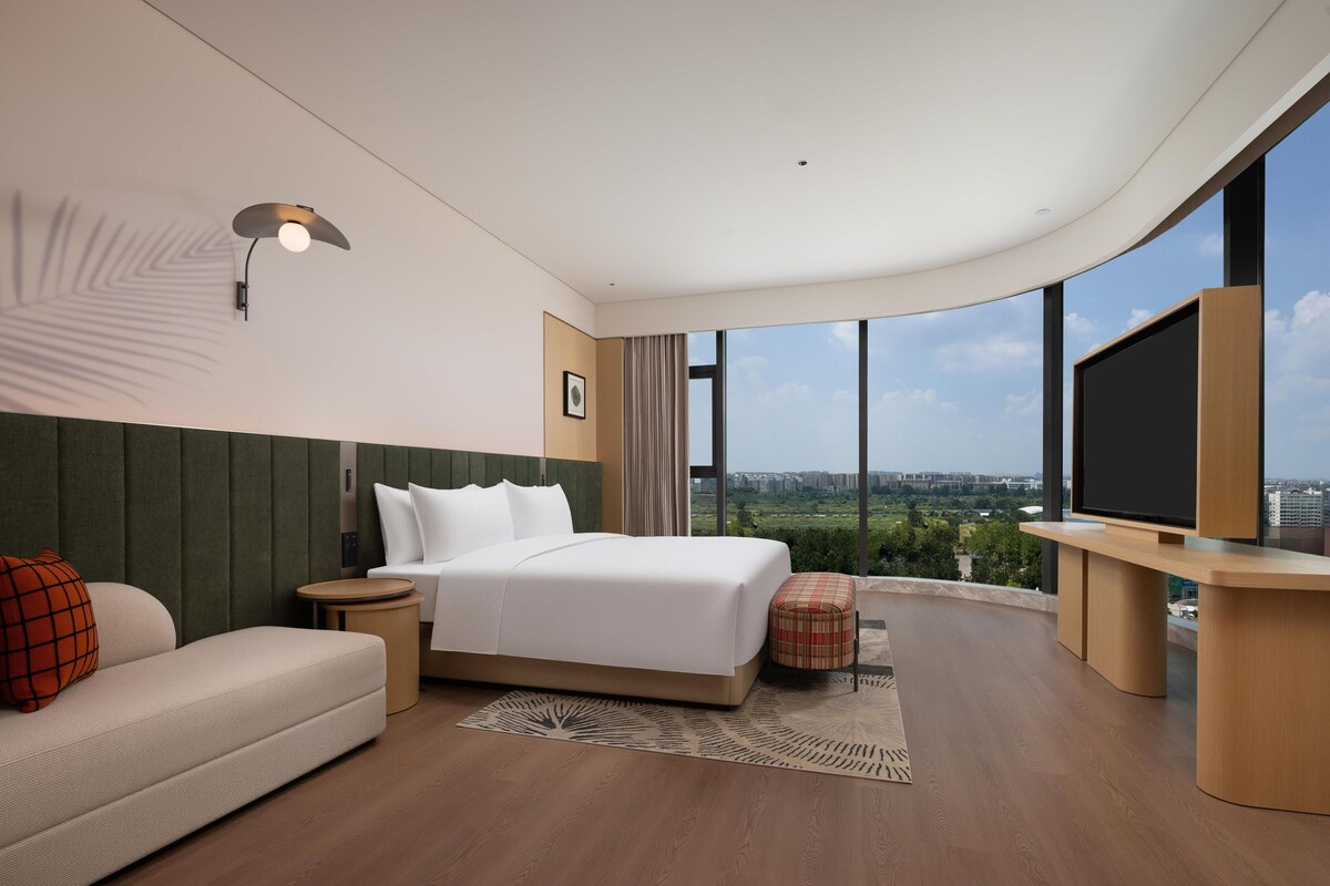 Deluxe-Zimmer, 1 King-Bett (Panoramic View) | Wohnbereich