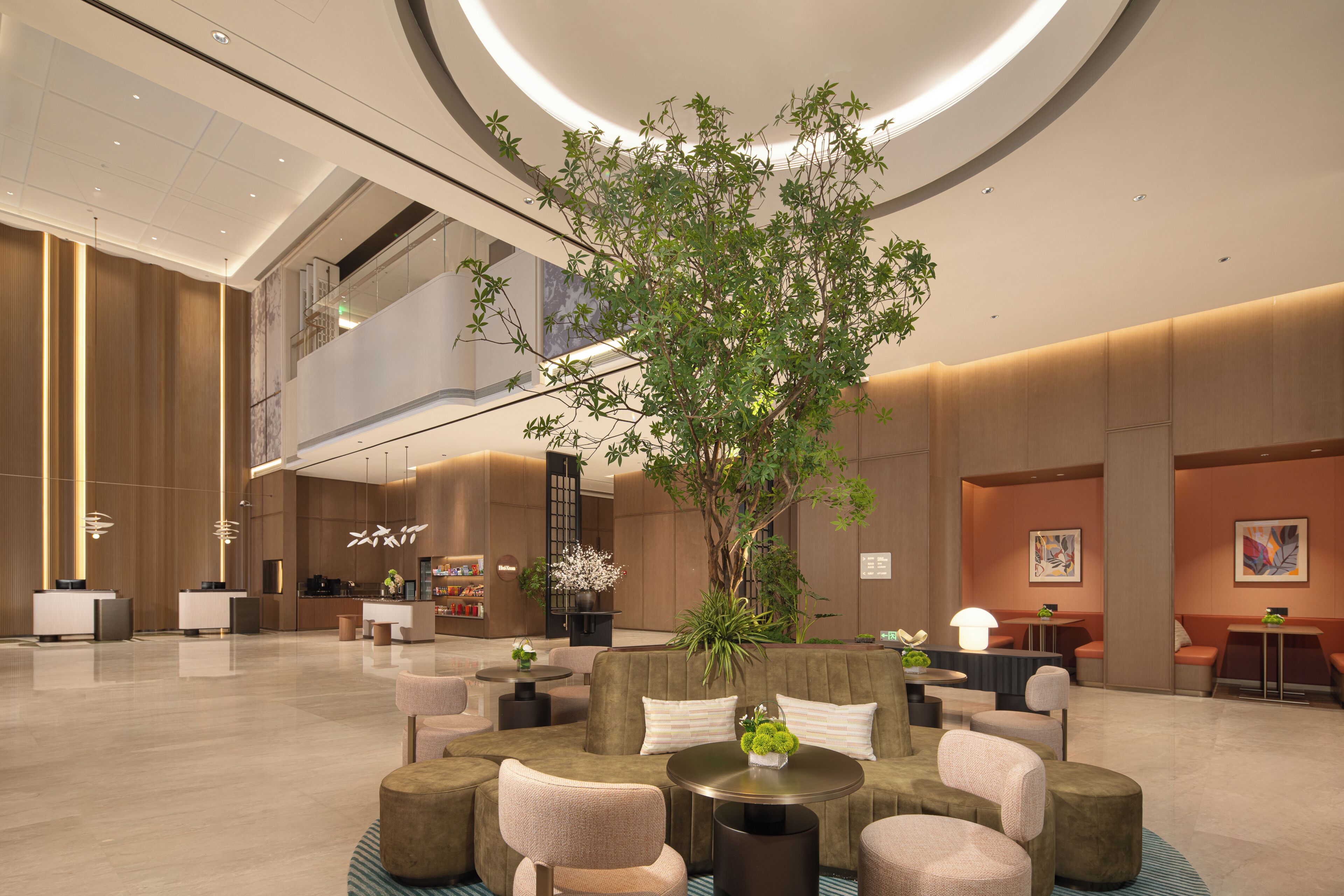 Área de estar no saguão