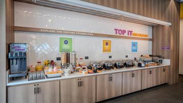 Free daily buffet breakfast