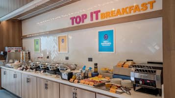 Free daily buffet breakfast