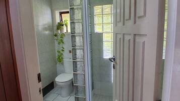 Shower, towels, soap