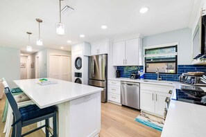 Coffee/tea maker, fridge, microwave, oven - Blind Pass Condos at Bowman's Beach D104 on beautiful Sanibel Island (Sanibel)